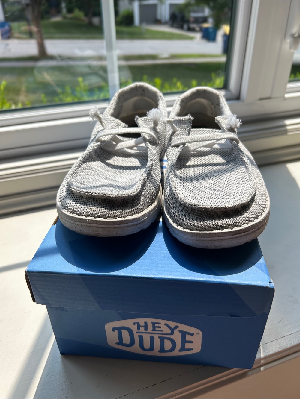 Hey Dude Women's Glacier Gray Wendy Sox Slip-On Loafers